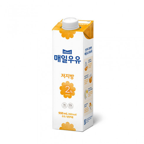 2% 저지방 900ml x 8개 (4주 배달)